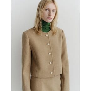 classic wool tweed jacket_camel