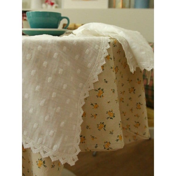 국내제작 줄리엔 레이스 꽃자수 테이블 식탁매트 키친크로스 가전 덮개 커버