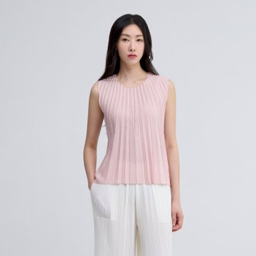 플리츠미 보리코 플리츠 슬리브리스 티셔츠_PPTSM325003