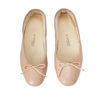 포셀리 Porselli Leather Flat shoes_Nude