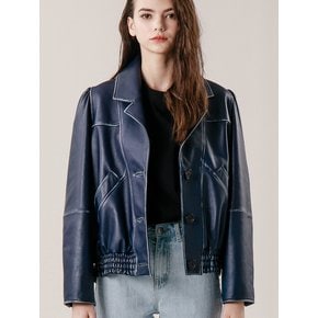 LAMBSKIN TAILOR RIDER JACKET-BL