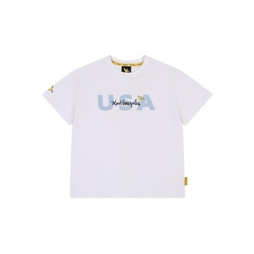 마크곤잘레스키즈 사인 USA 반팔 티셔츠-화이트