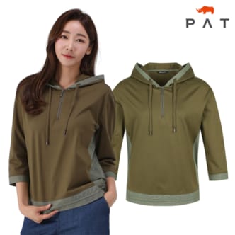 PAT [PAT여성] 여성 반집업 후드 티셔츠_1I46001