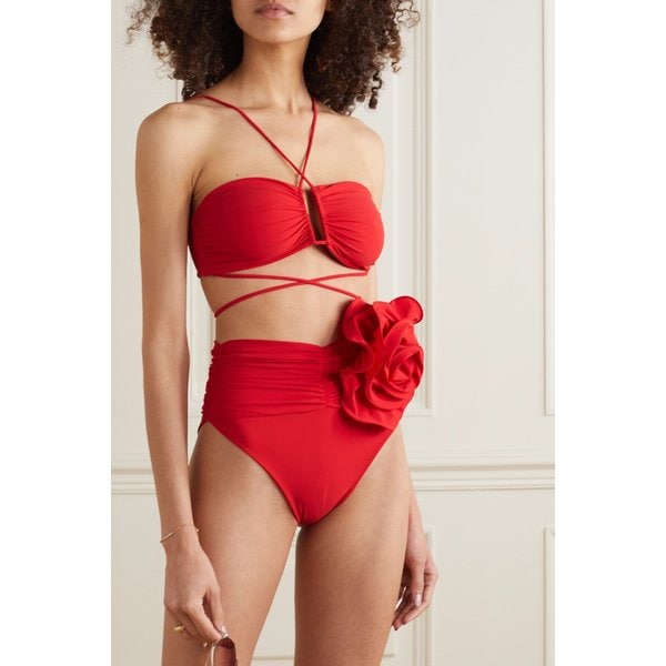 마그다부트림 Tie-detailed Bikini Top 레드 11452292646253895