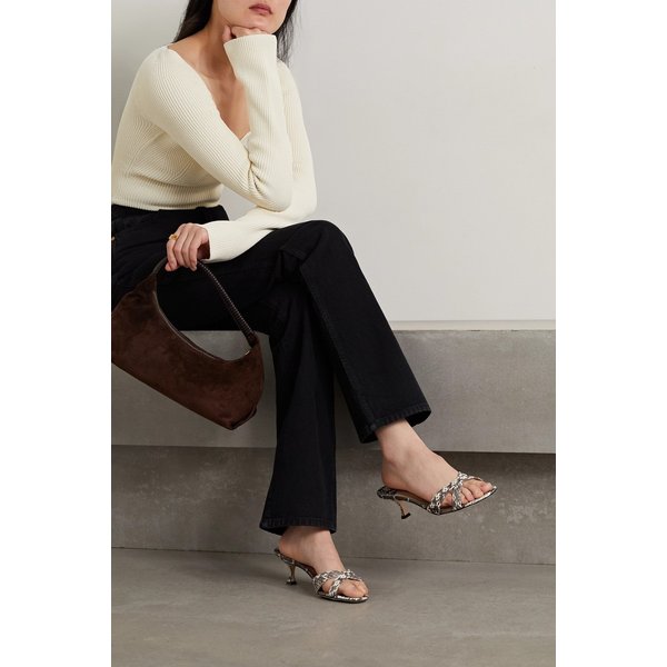 Callamu 50 Elaphe Mules 스네이크 프린트