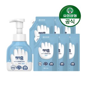 [유한양행]해피홈 SAFE365 핸드워시 용기형 350mL+파우치형 리필 200mLx6개 무향