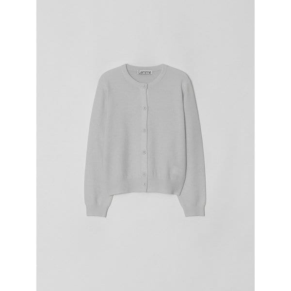 WOOL COVERED BUTTON CARDIGAN (GREY)
