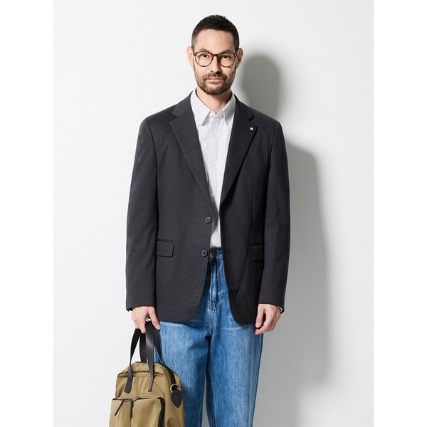 Motion-Free Jersey 셋업자켓 (릴렉스핏) (챠콜)