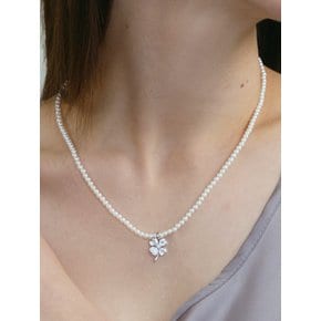 [Silver925] Bukoleon Clover Pearl Necklace