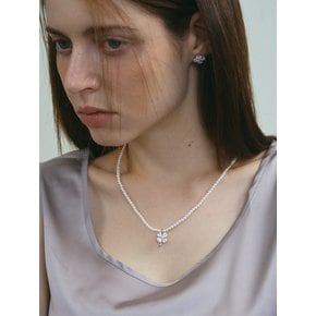 [Silver925] Bukoleon Clover Pearl Necklace