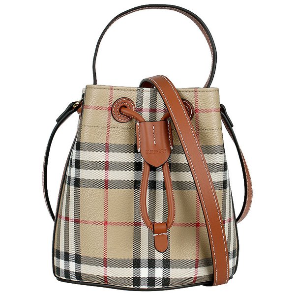 [시흥점] 25FW 체크 드로스트링 버킷백 미니 (8109794)