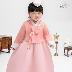 AW150 여분홍꽃패치 아동한복 여아한복