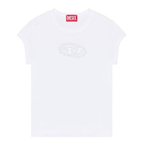 반팔 탑 스판티 A06268 0AFAA 100 피카부 로고 컷 아웃 티셔츠