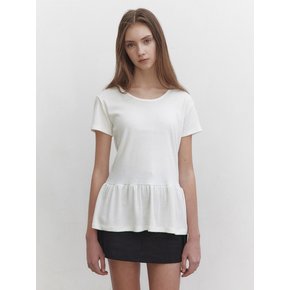 MINIMAL LAYERED FRILL TSHIRT_IVORY
