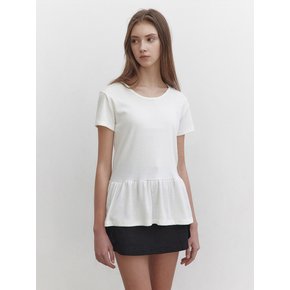 MINIMAL LAYERED FRILL TSHIRT_IVORY