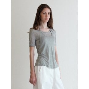 Tencel Layered T-shirt-grey