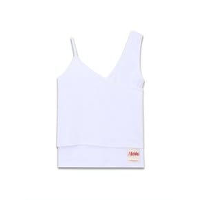 MICHIKO LABEL LAYERED TOP WHITE