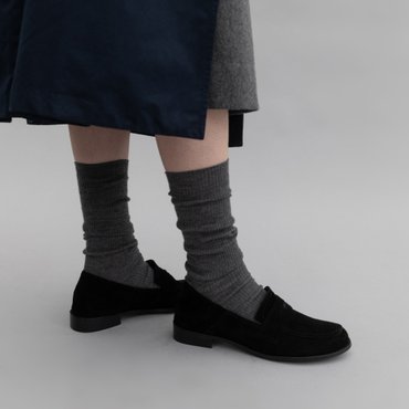 로서울 Soffy penny loafer Suede Black