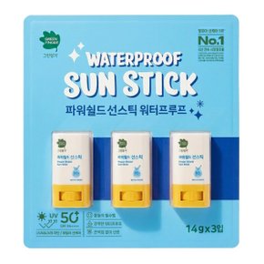 파워쉴드 선스틱 워터프루프 14g x 3입 SPF 50+ PA++++