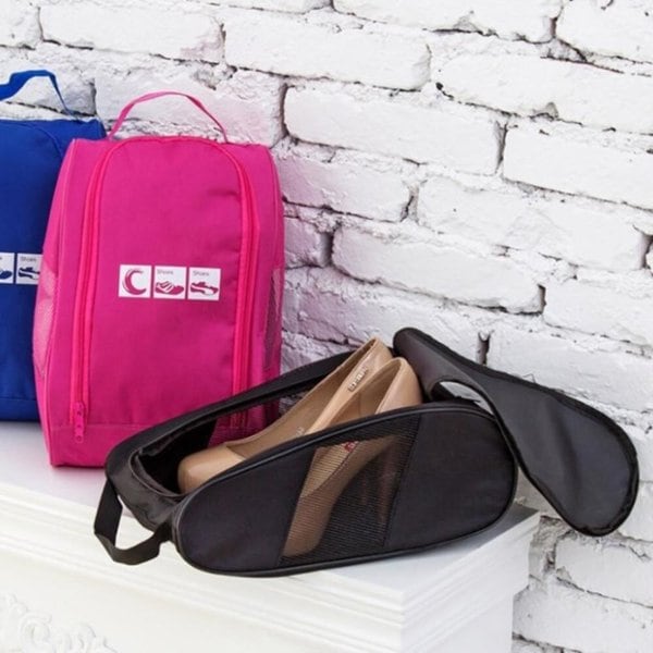 [옷자락] 남녀 공용 여행용 신발 정리 메쉬 수납 가방