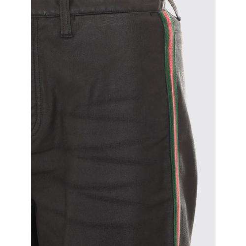 구찌 웹 디테일 코팅 코튼 트윌 데님 팬츠 A006GGXDDH3 1000 Black