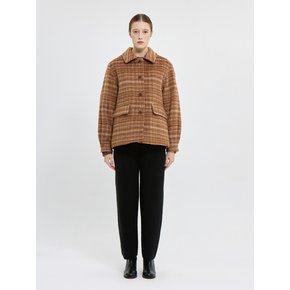 CHECK PITCH STITCH JUMPER (CAMEL)