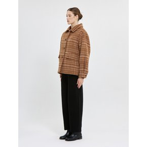 CHECK PITCH STITCH JUMPER (CAMEL)