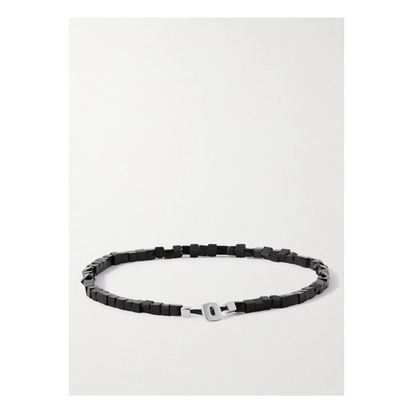 코다 로듐 도금 실버 오닉스 비즈 브레이슬릿 블랙 1647597338546116