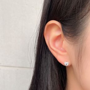 3부 5부 귀걸이 다이아 천연 현대 우신 하트 헤일로 선물 생일 결혼