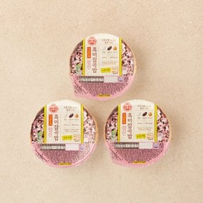 오뚜기 식감만족 찰진 흑미잡곡밥 210G X 3개입