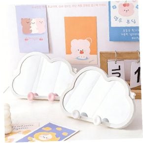 모양 탁상 거울 조명 내장 화장 거울 각도 조절 가능 휴대용 메이크업 미러