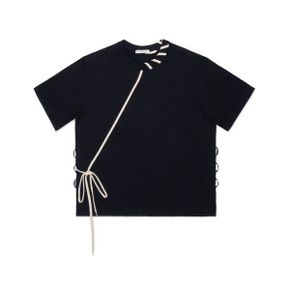 (U) 레이스 티셔츠 블랙크림 LACED T-SHIRT BLACKCREAM