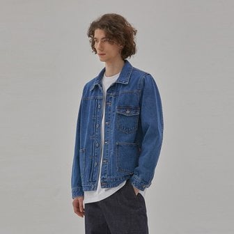 률앤와이 DENIM TRUCKER TWO TUCK JACKET INDIGO