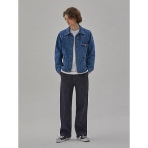 DENIM TRUCKER TWO TUCK JACKET INDIGO