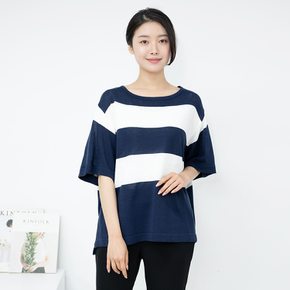 엄마옷 단가라반팔 라운드 니트티셔츠 TS304092 중년여성의류/50대/60대/마담/빅사이즈