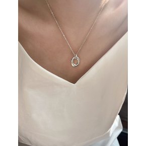 silver925 doughnut necklace (2color)