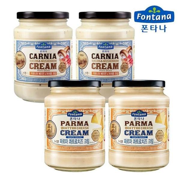 확대된 대표 폰타나 머쉬룸 크림 430g 2개+파르마 콰트로치즈 430g 2개/파스타소스(1)