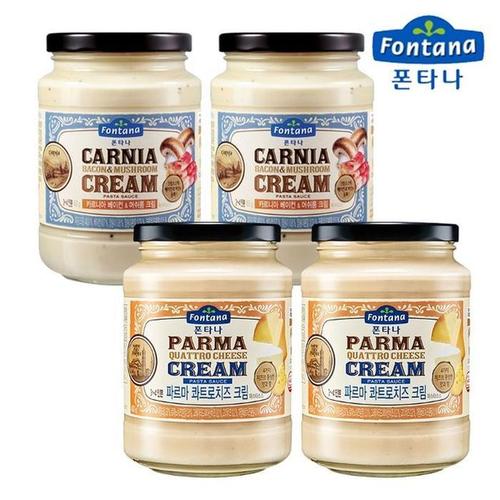 폰타나 머쉬룸 크림 430g 2개+파르마 콰트로치즈 430g 2개/파스타소스(1)