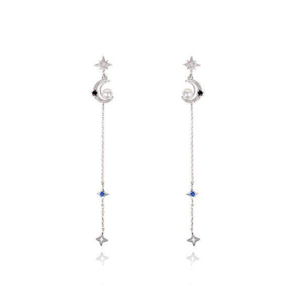 Moonlit Cascade Long Earrings [문릿 캐스케이드 롱 귀걸이 _ 실버]