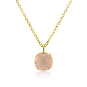 아우리 주얼리 목걸이/팬던트 N3172 Brooklyn Gold Vermeil & Rose Quartz Necklace