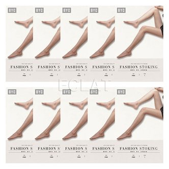 BYC 클래식 여성 팬티 스타킹 10족 세트