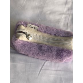 round pencilcase _ Fur Peace violet