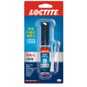 에폭시 접착제 주사기형 5분용 14ml 다용도 타일 금속 석재 목재 도기 본드