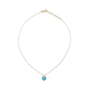 I LOVE ME TINY HEART NECKLACE / HRT040-TURQUOISE