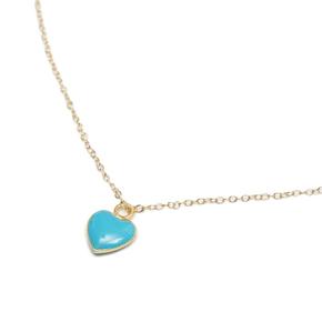 I LOVE ME TINY HEART NECKLACE / HRT040-TURQUOISE