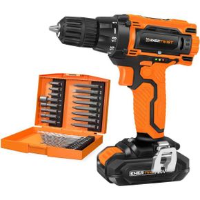 일본 블랙앤데커 드릴 Enertwist Electric Drill Driver 무선 충전식 20 V Maximum Torque 25 N.