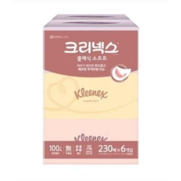 신세계 규격 유한킴벌리 크리넥스 클래식 230매x6입[리뉴얼]