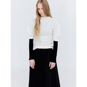 Boucle Half neck T_Ivory