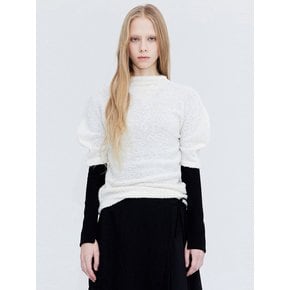 Boucle Half neck T_Ivory