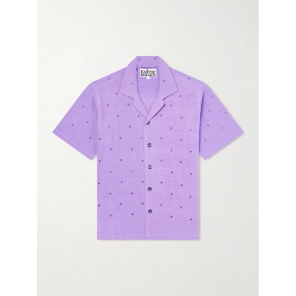 카틱 리서치 캠프 칼라 장식 코튼 셔츠 46376663162975403